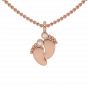 The Baby Feet Gold Diamond Kids Pendant