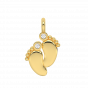 The Baby Feet Gold Diamond Kids Pendant