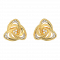The Golden Whirl Diamond Studs Earrings