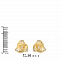 The Golden Whirl Diamond Studs Earrings