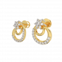 Floral Suave Gold Diamond Earrings