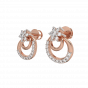 Floral Suave Gold Diamond Earrings