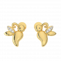 Mystic Fly Gold Diamond Stud Earrings