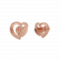 Sassy Hearts Gold Diamond Earrings