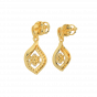 The Floral Sway Gold Diamond Earrings