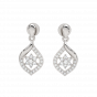 The Floral Sway Gold Diamond Earrings