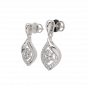 The Floral Sway Gold Diamond Earrings