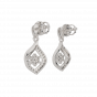 The Floral Sway Gold Diamond Earrings