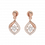 The Floral Sway Gold Diamond Earrings