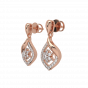 The Floral Sway Gold Diamond Earrings