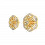 The Floral Gold Diamond Earrings