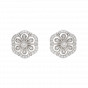 The Floral Gold Diamond Earrings