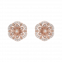 The Floral Gold Diamond Earrings