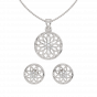 Fantastic Flower Diamond Pendant Set