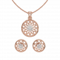 Fantastic Flower Diamond Pendant Set