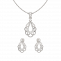 Blossom Drop Diamond Pendant Set