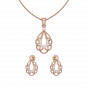 Blossom Drop Diamond Pendant Set