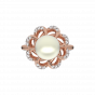 The Pearl Twirls Gold Diamond Ring