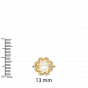 The Pearl Twirls Gold Diamond Ring
