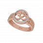 MSR001787CD Auspicious Om Halo Gold Diamond Ring