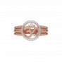 MSR001787CD Auspicious Om Halo Gold Diamond Ring
