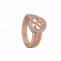 MSR001787CD Auspicious Om Halo Gold Diamond Ring