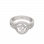 MSR001787CD Auspicious Om Halo Gold Diamond Ring