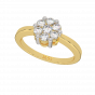 Purely Floral Gold Diamond Ring