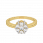 Purely Floral Gold Diamond Ring