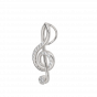 The G clef Music Note Gold Diamond Pendant