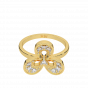 Dashing Petals Gold Diamond Ring