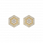 The Perfect Hexagon Diamond Stud Earrings