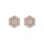 The Perfect Hexagon Diamond Stud Earrings