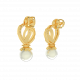 The Flying Pearls Gold Diamond & Pearl Earring