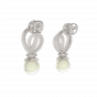 The Flying Pearls Gold Diamond & Pearl Earring
