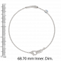 Infinity gold and diamond bracelet with blue heart