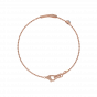 Infinity gold and diamond bracelet with blue heart