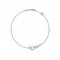 Infinity gold and diamond bracelet with blue heart