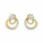 Floral Suave Gold Diamond Earrings
