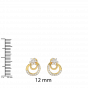 Floral Suave Gold Diamond Earrings