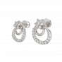 Floral Suave Gold Diamond Earrings