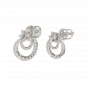 Floral Suave Gold Diamond Earrings