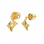 The Cut And Out Gold Diamond Stud Earrings