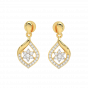 The Floral Sway Gold Diamond Earrings