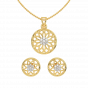 Fantastic Flower Diamond Pendant Set
