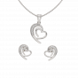 Romantic Hearts Diamond Pendant Set