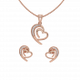 Romantic Hearts Diamond Pendant Set
