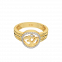 MSR001787CD Auspicious Om Halo Gold Diamond Ring