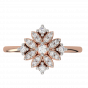 The Floral Glance Gold Diamond Ring
