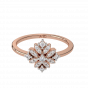 The Floral Glance Gold Diamond Ring